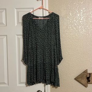 Carly Jean LA. Camo green kind of color with speckled cheetah print. Size small.